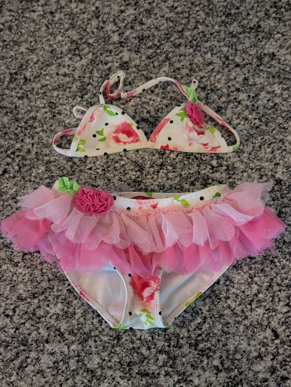 Kate Mack Pink and Orange Logo Swimwear Tag
